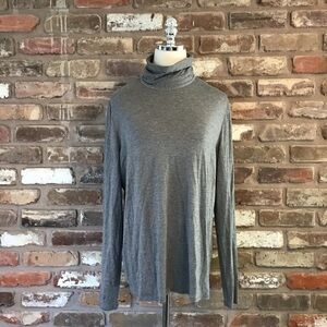 Lafayette 148 New York Women's Heather Gray Turtleneck Knit Long Sleeve Top XXL